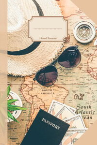 Lined Journal: World Traveller Print | 200 Page Journal, Planner, Composition, Jotter, Ruled Notebook, Stationery Supplies | Design Workbook To Write In