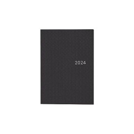 ほぼ日手帳 2024 HON 英語版 ペーパーシリーズ/ブラックギンガム(A6/1日1ページ/1月/月曜はじまり)