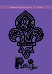 Paris - Fleur-de-lis Blank College Ruled Journal 7x10: 240 Creme Pages (120 spreads) / 1/4 spaced rule lines / Notebook for Artists, Writers, Poets, Art Students, Travellers + Dreamers