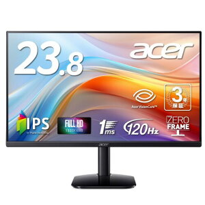 Acer j^[ 23.8C` tHD  IPS 120Hz 1ms(VRB) sRGB 99% AdaptiveSync HDMI 1.4 ~jD-Sub 15s Xs[J[EwbhtH[q VESA}EgΉ [t[fUC 3Nۏ(pl1