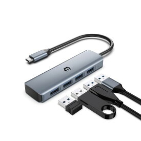 1 つの USB C 3.2 のハブ、USB C のハブ USB C のディバイダーの複数の港のアダプター 10Gbps データ ハブに付き 4 つ 50cm/1.6ft の長さケーブル、MacBook Air/Pro、iMac、iPad Pro、Dell、HP、Surface および他