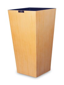 タツクラフト 木目塗り ダストボックス ウッドグレイン L オレンジ メープル 9.5L 透明袋入仕様 ごみ箱 おしゃれ 木製 ふたなし キッチン ブラウン ペール 大 フタなしゴミ箱 くず入れ 角