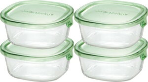 iwaki(CL) ϔMKX ۑe O[ p^ S 450ml ×4Zbg ͂ 1V pbN&W KC3240N-G