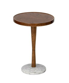 ACME Furniture サイドテーブル 木製 WINDAN SIDE TABLE 幅37×奥行37×高さ45.5cm ライトブラウン アンティーク ヴィンテージ レトロ 大理石