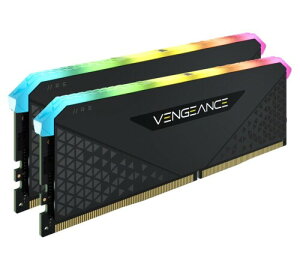 CORSAIR VENGEANCE RGB RS DDR4 ������ 32GB�i16GB×2�j�ő�3600MHz�Ή� Intel XMP�Ή� CL18 �f�X�N�g�b�vPC�p �u���b�N CMG32GX4M2D3600C18