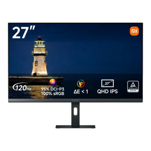 �V���I�~ Xiaomi ���j�^�[A27Qi 2026 �f�B�X�v���C 27�C���` �t��HD 2K QHD�掿 2560x1440 120Hz 100%�L�F�� 300nits�̍��P�x DCI-P3 95% 8�r�b�g DC������u���[���C�g �A�C�P�A IPS�p�l�� VESA�}�E���g�Ή� 202