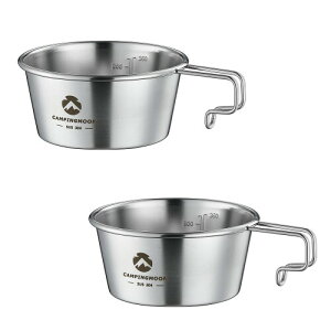 �L�����s���O���[��(CAMPING MOON) �L�����v�p �R�b�v �X�e�����X �V�F���J�b�v �[�^ 360ml 2�_�Z�b�g S-360-2P