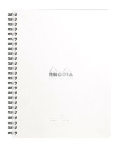 RHODIA(���f�B�A) ���f�B�A �����O�m�[�g �~�[�e�B���O�u�b�N A5 160�y�[�W �����J�o�[ �~�V���ړ� �_�u�������O PEFC�F�؎擾 �z���C�g RHODIA Classis cf193411