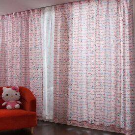 サンリオ(SANRIO) 日本製ハローキティ 遮熱カーテン 2枚セット 幅100×135cm丈 ピンク (SB-6)