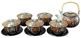 茶器 おしゃれ ： 古伊万里 茶托付番茶器 セット Japanese Tea set(Tea pot x1pcs/Cup x5pcs/with saucer) Porcelain/Size(cm) 16.5x12.5x10, Φ10x8, Φ12.2x1.6/No:365327