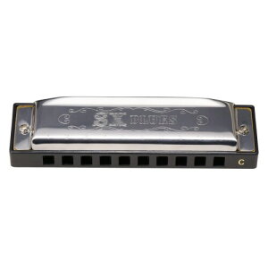 SX (�G�X�G�b�N�X) BLUES HARMONICA �u���[�X �n�[���j�J 10�z�[�� C �L�[ HM1020/C