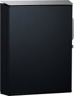 ユニソン(UNISON) 壁付けポスト ヴィコ WH 左開き マットブラック シリンダー錠 323701610_01