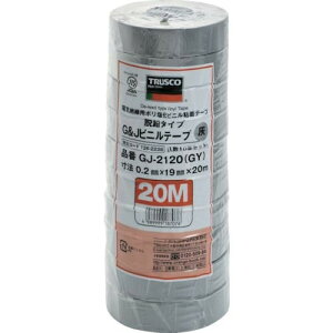 TRUSCO(�g���X�R) �E���^�C�v�r�j�[���e�[�v 19mmX20m 10������ �O���[ GJ2120-GY x 20 �p�b�N