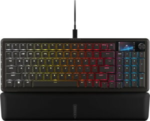 CORSAIR VANGUARD 96 �L���Q�[�~���O�L�[�{�[�h 96% �z�� ���J�j�J�� ? MLX Quantum ���j�A�X�C�b�`, LCD�X�N���[��, Flashtap SOCD, 8000Hz, Elgato Stream Deck �A�g ? �p��z�� QWERTY ? �u���b�NCH-91E901H-NA