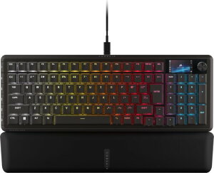 CORSAIR VANGUARD 96 �L���Q�[�~���O�L�[�{�[�h 96% �z�� ���J�j�J�� ? MLX Plasma ���j�A�X�C�b�`, LCD�X�N���[��, Flashtap SOCD, 8000Hz, Elgato Stream Deck �A�g ? ���{��z�� ? �u���b�N CH-91E901E-JP
