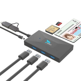 イミディア(IMMEDIA) IMD-CS712 USB3.0 Hub & Smart Card Reader With Type-C Adapter