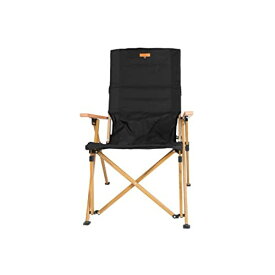 S'more(スモア) High back reclining chair ハイバックリクライニングチェア 600Dオックスフォード アルミ 4段階調整 収納袋付き ブラック FREE