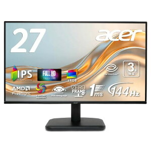 Acer ���j�^�[ 27�C���` IPS �t��HD 144Hz 1ms(VRB) ����� sRGB 99% AMD FreeSync �u���[���C�g�ጸ �X�s�[�J�[���� �[���t���[�� HDMI 1.4 �~�jD-Sub 15�s�� 6���J���[ �X�^���_�[�h 3�N�ۏ�(�p�l����1�N) EK