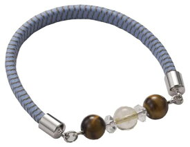 (サンワイ商事) 静電気除去 ブレスレット 日本製 静電気除電 パワーストーンブレス トラ目 ブルー