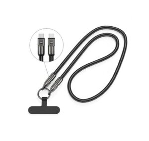 LAZOS(���\�X) 2in1 �X�}�z�X�g���b�v CtoC�[�d�P�[�u�� PD 120cm �u���b�N L-SSCC120BK