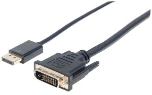 Manhattan DisplayPort 1.2A - DVI �P�[�u�� �f�B�X�v���C�|�[�g 1.2A (�I�X) - DVI-D 24+1m 3 m Black(�u���b�N) 152136