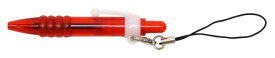 日本製ノック式スケルトンケータイボールペン 50本パック のし柄OPP袋付 日本製で最も短いノック式ボールペン ストラップ付 半透明ボディクリップ付全長76ミリ 赤 T22-Q-76SM-50-R