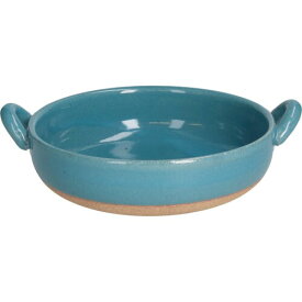 藍窯 萬古焼 グラタン皿 2-3人用 大きめ 約22×19cm 耐熱 陶器 オーブン対応 「 エスタ Esta 」 ブルー 電子レンジ 食洗機対応 日本製