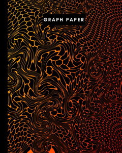 8 x 10 Graph paper - 106 pages - Twisted Beehive Gradient - red to yellow to red cover: Imperial 1/4�h squared white graph paper and high quality gloss cover by Elizabeth Banks