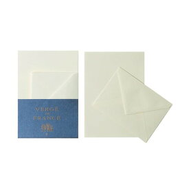 G.Lalo ヴェルジェ・ド・フランス レターセット 封筒5枚 便箋A5サイズ10枚 洋形2号(114×162mm) ホワイト gl52200