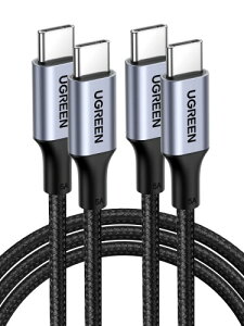 UGREEN USB Type CP[uPDΉ100W/5A }[dUSB C to USB C fh~ iPhone 15AMacBook ProAMatebookAiPadAXperiaAGalaxyType-c@Ή (3M-2{Zbg)