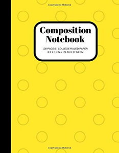 Composition Notebook: 100 Pages, College Ruled, One Subject Notebook, Circle Design