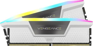 CORSAIR DDR5-5200MHz �f�X�N�g�b�vPC�p������ VENGEANCE RGB DDR5�V���[�Y (PC5-41600) 32GB (16GB×2��) -�z���C�g- CMH32GX5M2B5200C40W