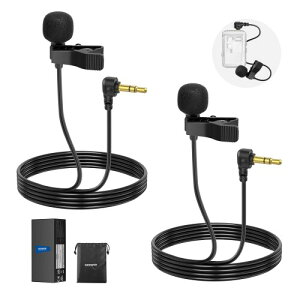 NEEWER ���x���A ���y���}�C�N 2�� 6.6ft/2m �L�� �N���b�v�I�� 3.5 mm TRS�R�l�N�^�t�� �~�j �R���f���T�[�}�C�N �R���p�`�u�� DJI Mic 2 DJI Mic Rode Wireless Go II CM28 CM31�J���� LM5