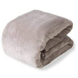 アクア(AQUA) mofua 毛布 シングル ロングサイズ 冬用 ブランケット モフア マイクロファイバー グレー あったか もふもふ 洗える 乾きやすい 51000113