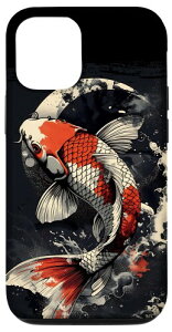 Koi Fish koi carp Japan art vintage aesthetic wave �X�}�z�P�[�X iPhone 12/12 Pro �p