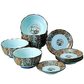 ランチャン(Ranchant) 皿鉢セット マルチ Φ12x5.6Φ11.3x2cm 錦古伊万里 有田焼 日本製