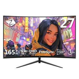 Z Z-Edge pȃQ[~Oj^[ 27C` 165/144Hz 1ms Ȗ 16:9 2560x1440 t[X LED UG27Q AMD Freesync v~A fBXvC |[g HDMI Xs[J[