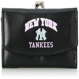 (メジャーリーグベースボール) 三つ折り財布 がま口財布 ヤンキース・ブラック08