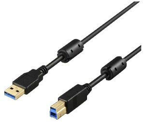 BUFFALO USB3�D2 Gen1 �P�[�u�� A�|B �t�F���C�g�R�A�t 1m �u���b�N BU3ABFC10BK