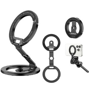 Ulanzi MA02 �}�O�l�b�g���X�}�z�X�^���h MagSafe�Ή� �X�}�z�z���_�[ ���ʃ}�O�l�b�g �A���~�� �܂肽���ݎ� ���@�\�p�x�����\ ���������O�t�� 1/4 �l�W�O�r�}�E���g �����^�ѕ֗� �W���p