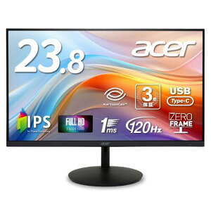 Acer j^[ 23.8C` tHD  IPS 120Hz 1ms(VRB) AdaptiveSync HDMI 1.4 Type-CE65WdΉ Xs[J[EwbhtH[q  [t[fUC 3Nۏ(pl1N) SH242YG0bmihux