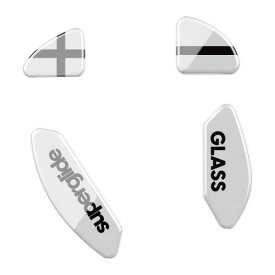 Superglide マウスソール for Xtrfy M4 Wireless マウスフィート ( 強化ガラス素材 ラウンドエッヂ加工 高耐久 超低摩擦 Super Smooth ) - White