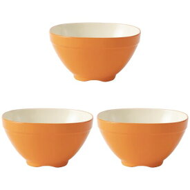 アサヒ興洋 茶碗 オレンジ 3個セット カフェ風 活気のある軽やかな色彩 食洗機対応 電子レンジ対応 日本製 Solow Yasai にんじん AZ19-20