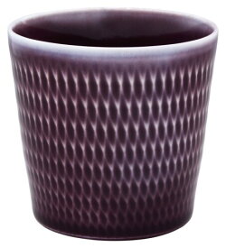 波佐見焼 太一窯 陶切子 凛 冷酒杯 ワインレッド 35897