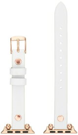 (リラックス) アップルウォッチ バンド スタッズ レザー タイプ 替えベルト Apple Watch Series 7 6 5 4 3 2 1 SE (38-41mm, ホワイト)
