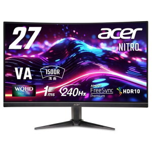 Acer Nitro p Q[~Oj^[ 27C` WQHD VA  240Hz 1ms sRGB 99% AMD FreeSync Premium HDR10 VRB HDMI 2.0 DisplayPort 1.4 wbhz[q Xs[J[ [t[fUC ED271UX3bmiipx