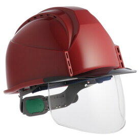住ベテクノプラスチック ヘルメットKKC3シリーズ 通気孔付・透明ひさし・スチロールライナー付・エンジ/スモーク KKC3S-B-EN-S