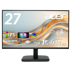 Acer ���j�^�[ 27�C���` IPS �t��HD 144Hz 1ms(VRB) ����� sRGB 99% AMD FreeSync �u���[���C�g�ጸ �[���t���[�� HDMI 1.4 �~�jD-Sub 15�s�� 6���J���[ �X�^���_�[�h 3�N�ۏ�(�p�l����1�N) EK271P6bi