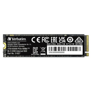 Verbatim �o�[�x�C�^�� NVMe PCIe Gen4.0x4 PCIe4.0 Vi5000�V���[�Y 2TB �ő�Ǎ� 5000MB �����㗝�XIO Data�T�|�[�g 31827-J