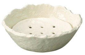 萬古焼 水切り鉢 幅約15.5cm ておこしホワイト 日本製 05679